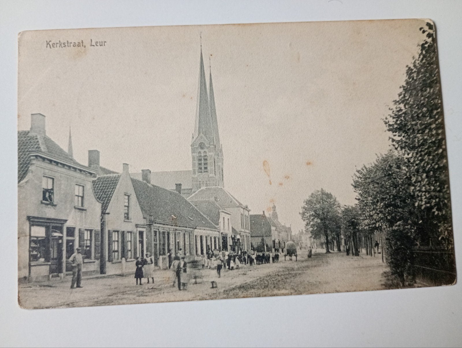 Leur Kerkstraat 1914, Ophalen of Verzenden, Voor 1920, Gelopen, Noord-Brabant