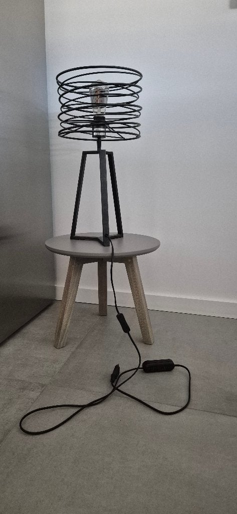 BelaLuz Tafellamp Missouri LED Ø27 cm Industrieel zwart, Overige merken, 55 cm, Zwart, Metaal