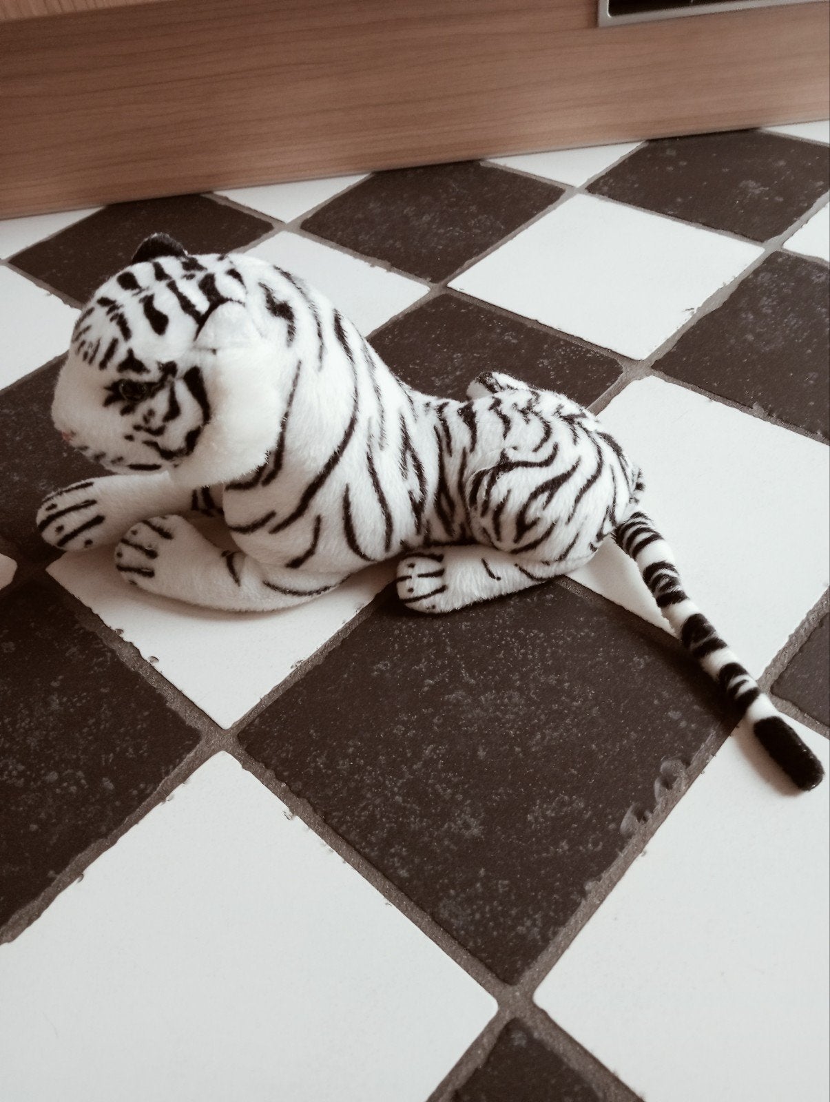 Witte Bengaalse tijger pluche nieuw van Uni-Toys, Overige merken, Overige karakters, Nieuw, Ophalen of Verzenden