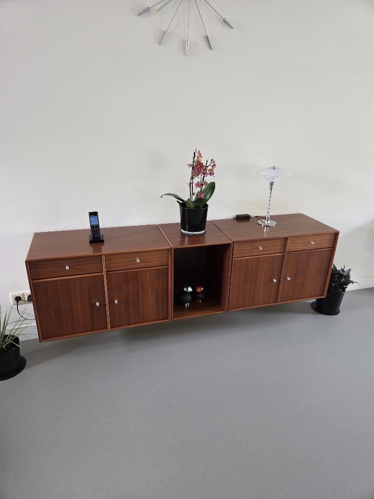 Design bergmeubel Montana, losse modules, Ophalen, Teakhout, Zo goed als nieuw, Minder dan 150 cm