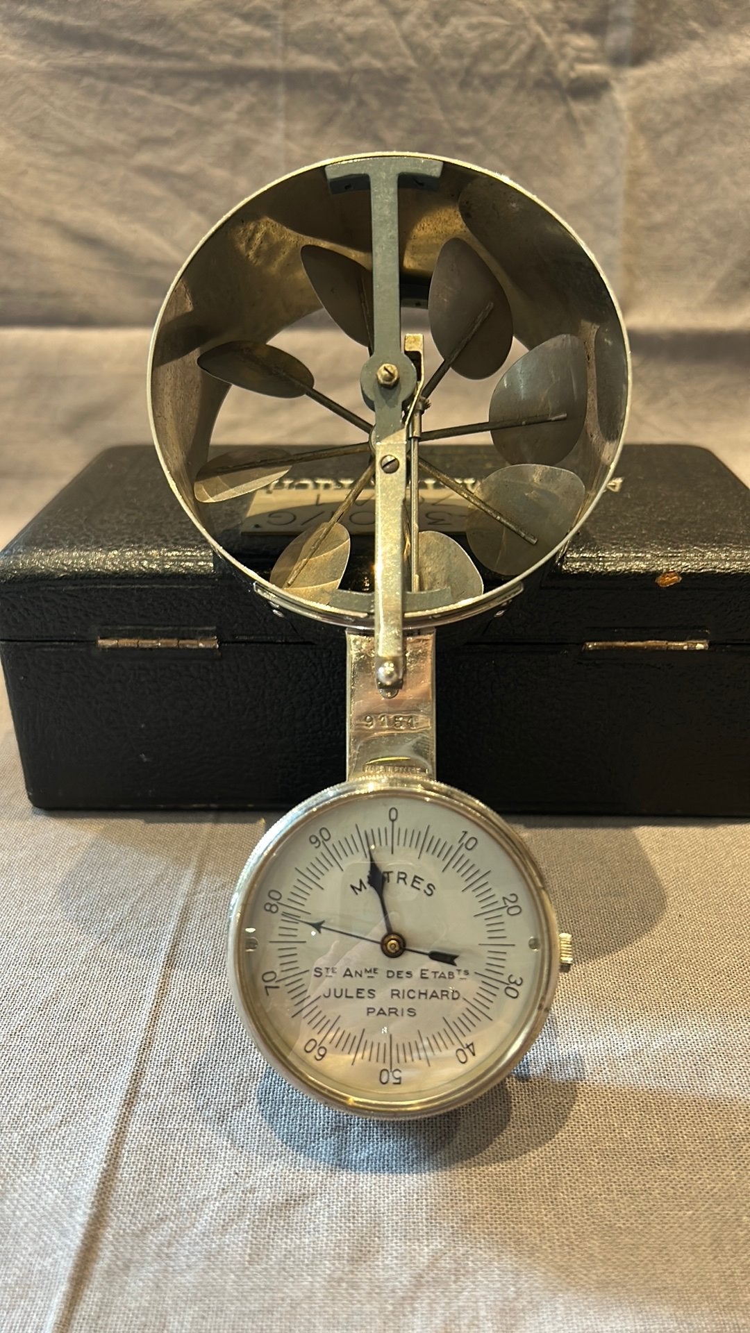 Jules Richard anemometer / windmeter in originele koffer, Ophalen of Verzenden