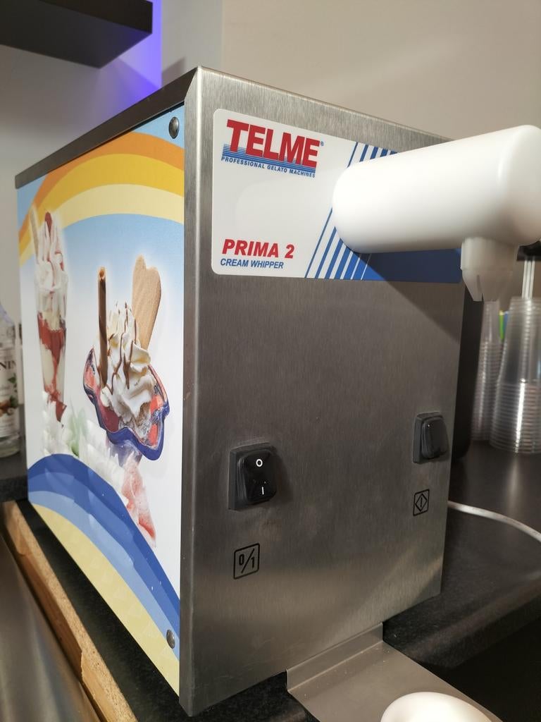Telme Prima 2 Roomijsmachine / Slagroommachine, Witgoed en Apparatuur, Ophalen of Verzenden, Zo goed als nieuw