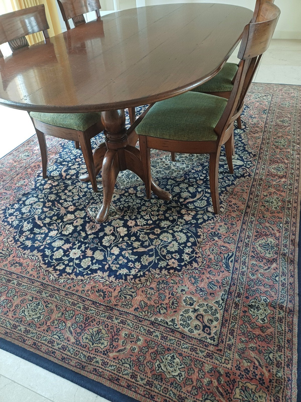 Prachtig Perzisch tapijt, handgeknoopt, blauw/rood, Huis en Inrichting, Stoffering | Tapijten en Kleden, 150 tot 200 cm, 200 cm of meer