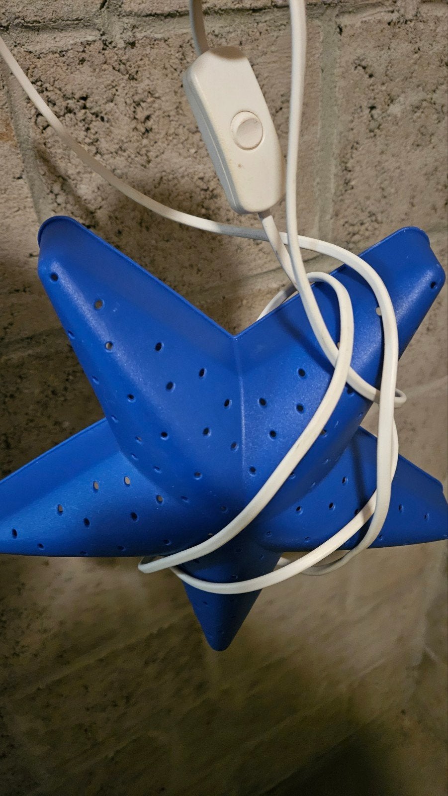 Blauwe sterlamp met schakelaar, Overige merken, Gebruikt, Kunststof, E27 (groot)