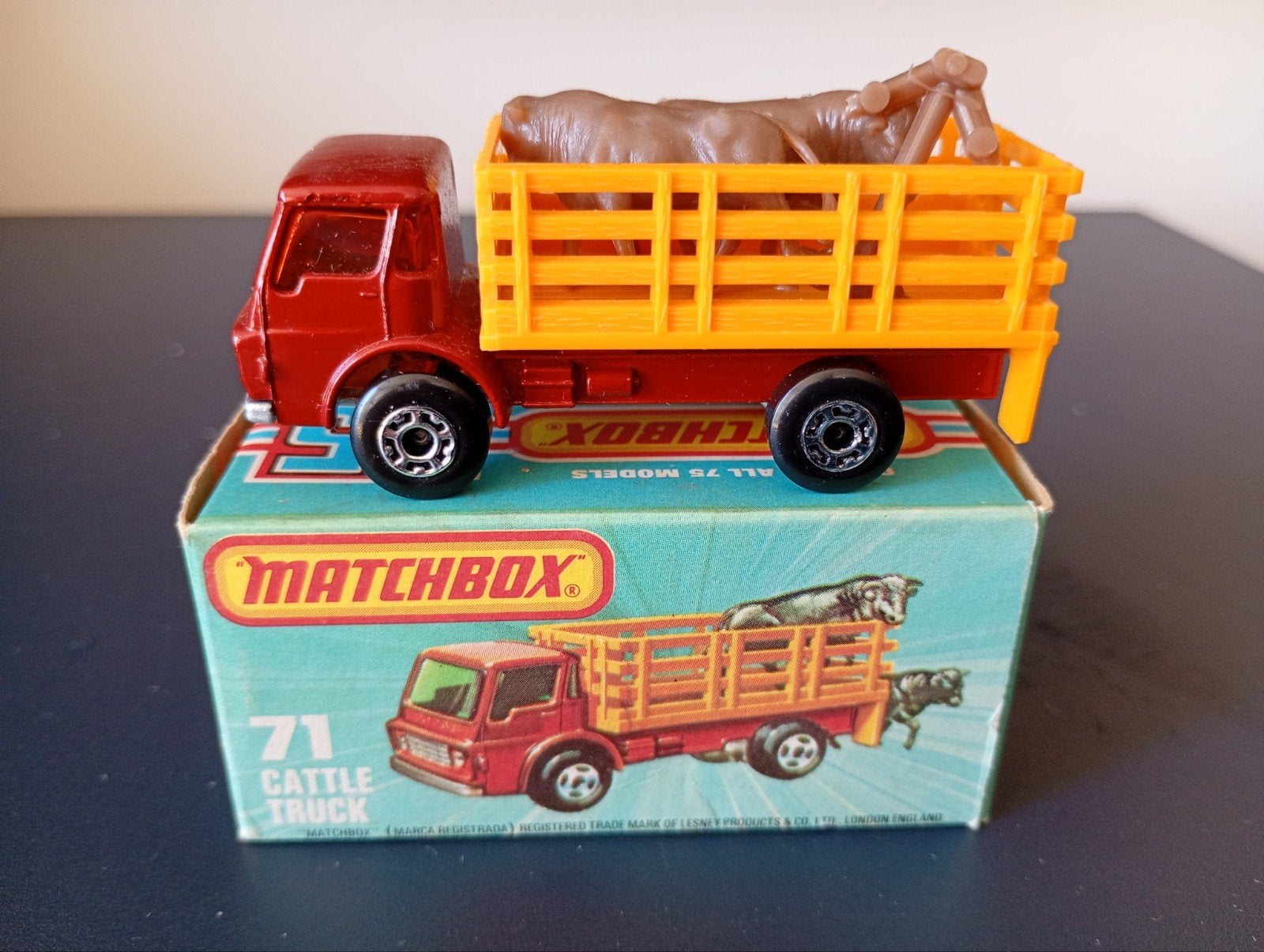 Lesney Matchbox Superfast #71 Cattle Truck in doosje, Ophalen of Verzenden, Zo goed als nieuw, Bus of Vrachtwagen