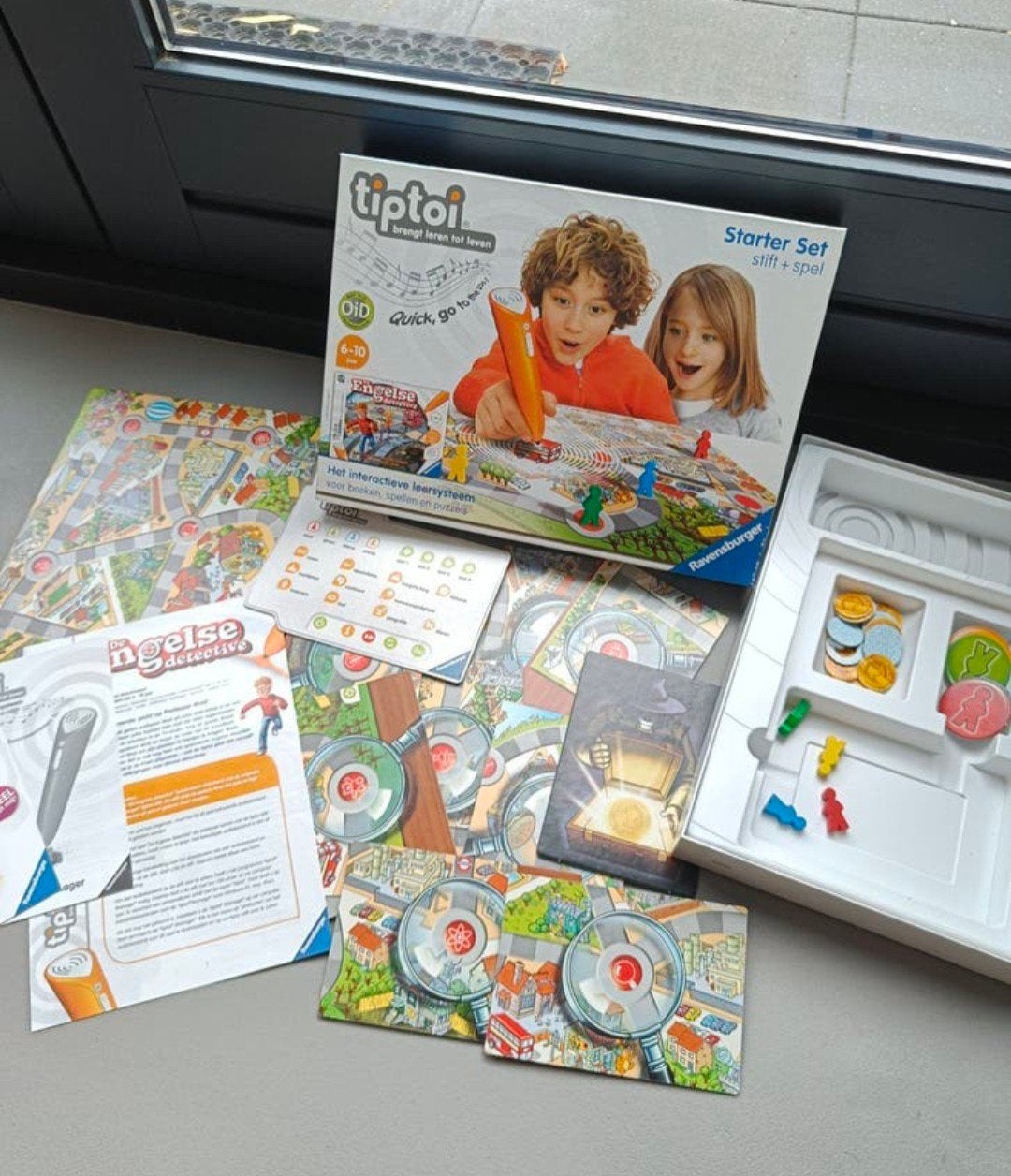 Tiptoi Starter Set "De Engelse Detective" (excl. pen), Ophalen of Verzenden, Zo goed als nieuw, Puzzelen