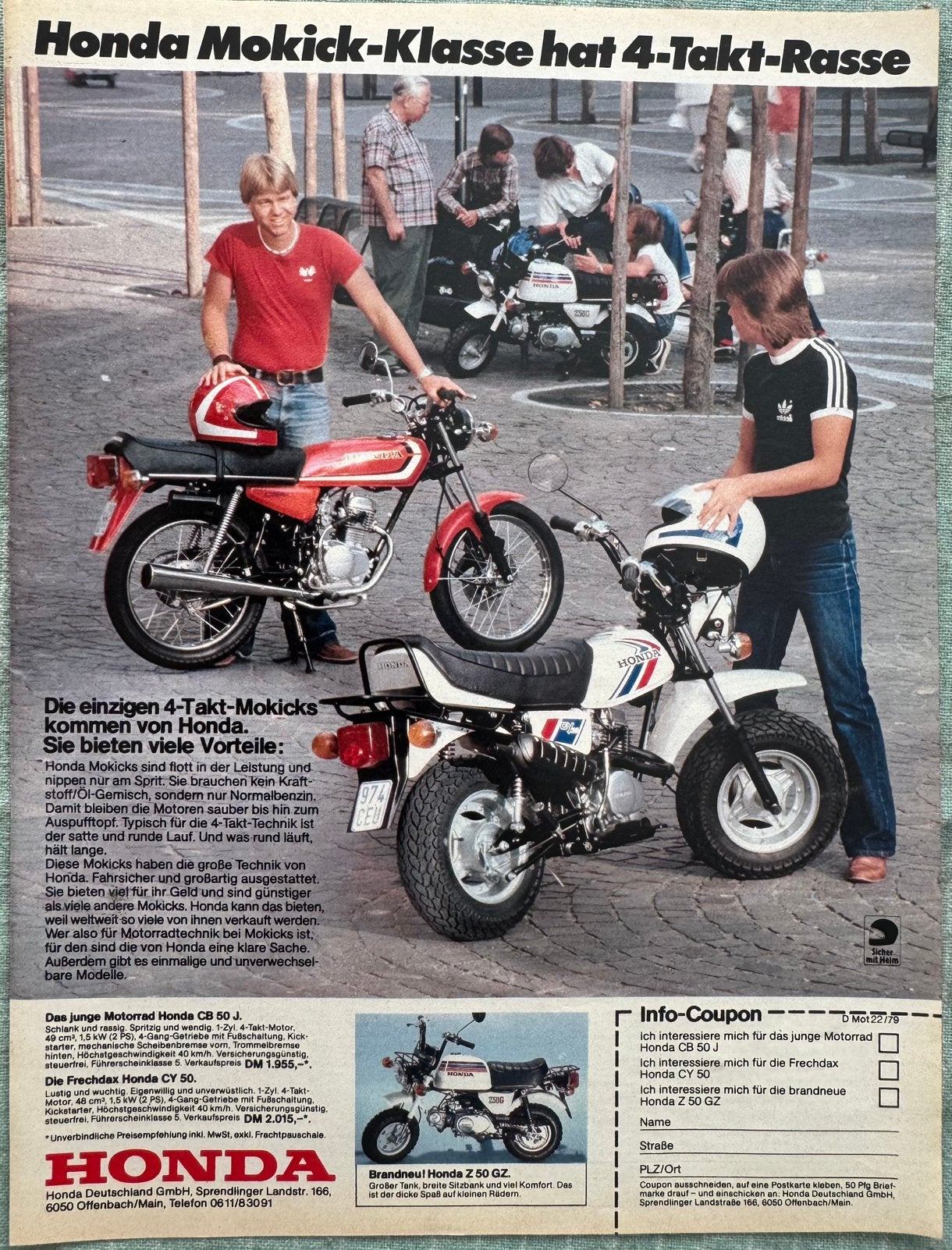 Advertentie 1979 Honda CB50J Z50 GZ en CY50, Verzenden, Zo goed als nieuw, Motoren
