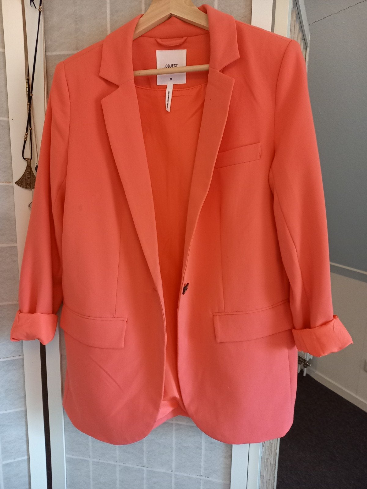 Oranje blazer van Object, maat M, Maat 38/40 (M), Object, Oranje, Ophalen of Verzenden