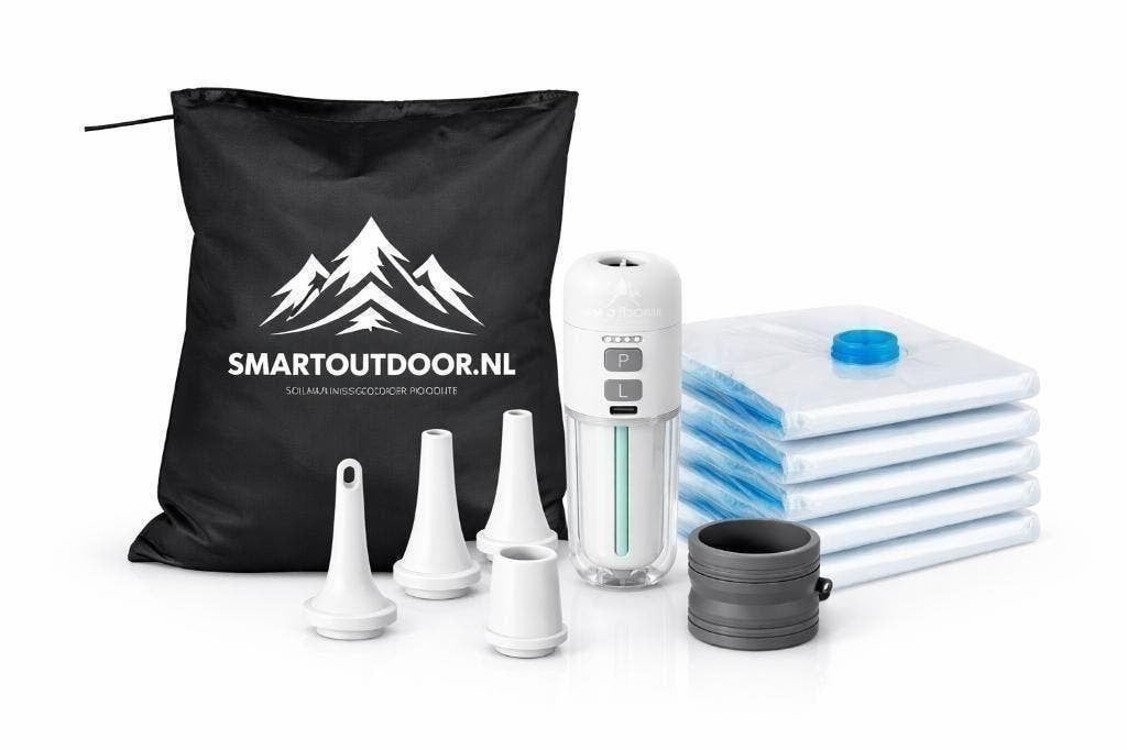 Vacuümzakken Set 4 Stuks 60x80 cm met Elektrische Pomp Wit, Caravans en Kamperen, Kampeeraccessoires, Ophalen of Verzenden, Nieuw