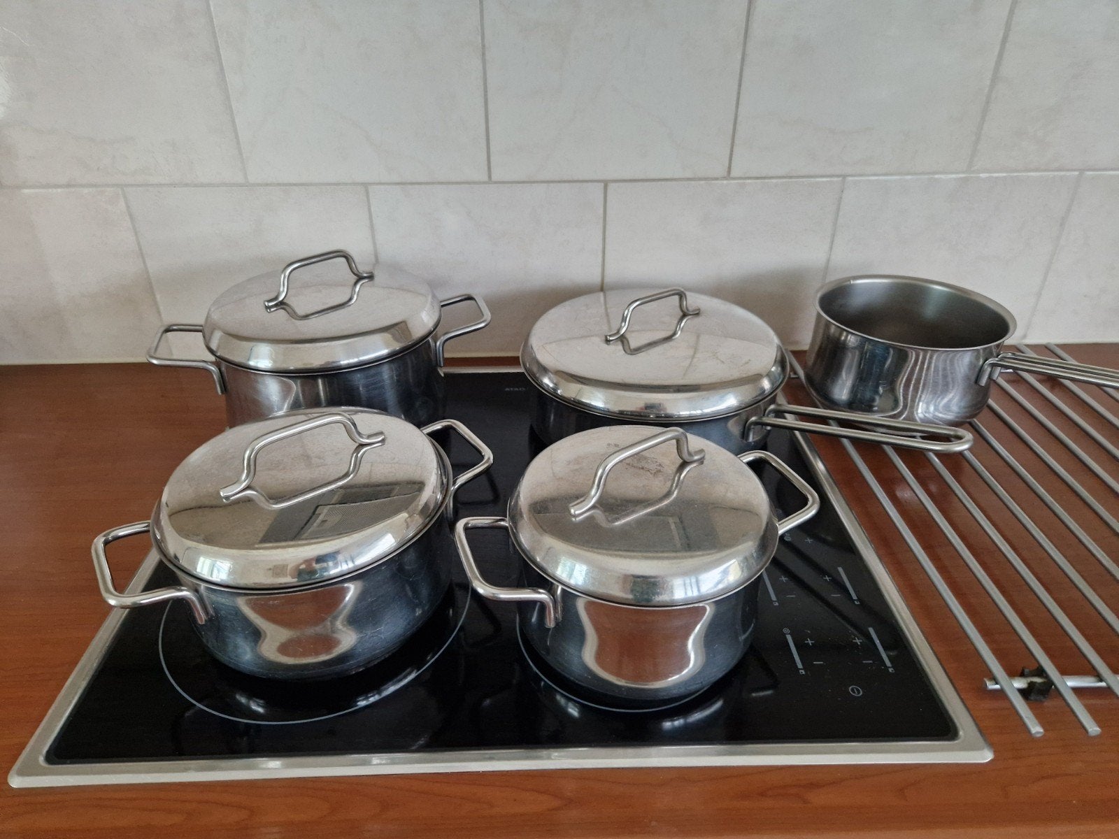 BK 5 delig pannenset, Ophalen, Gebruikt, Pannenset, Rvs