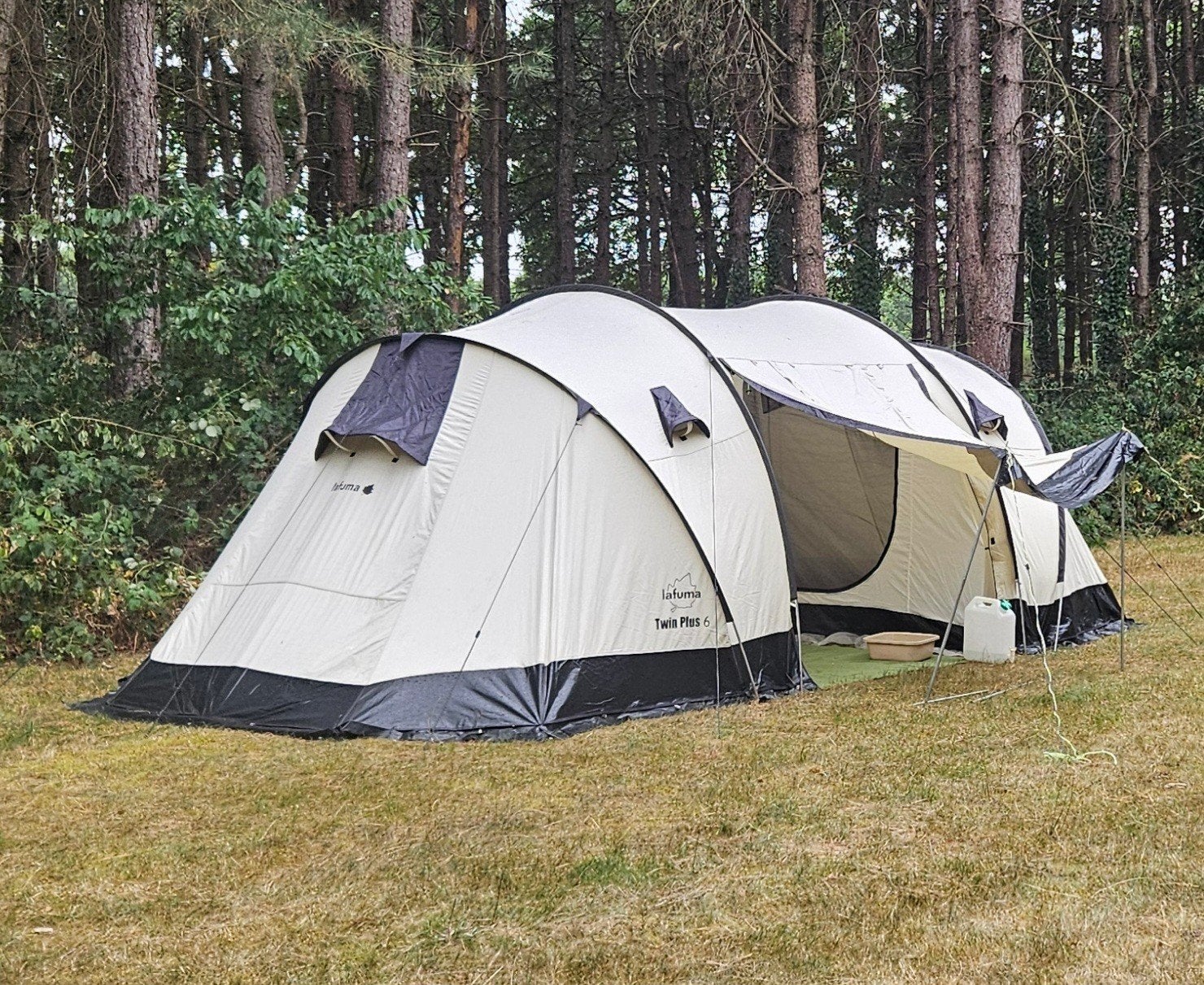 gezocht: Lafuma Twin Plus 6 familietent (vis a vis), Caravans en Kamperen, Tenten, Ophalen of Verzenden, Gebruikt, Tot en met 6
