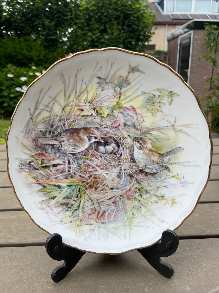 Royal Albert garden birds, Ophalen of Verzenden, Gebruikt, Porselein, Bord of Schaal