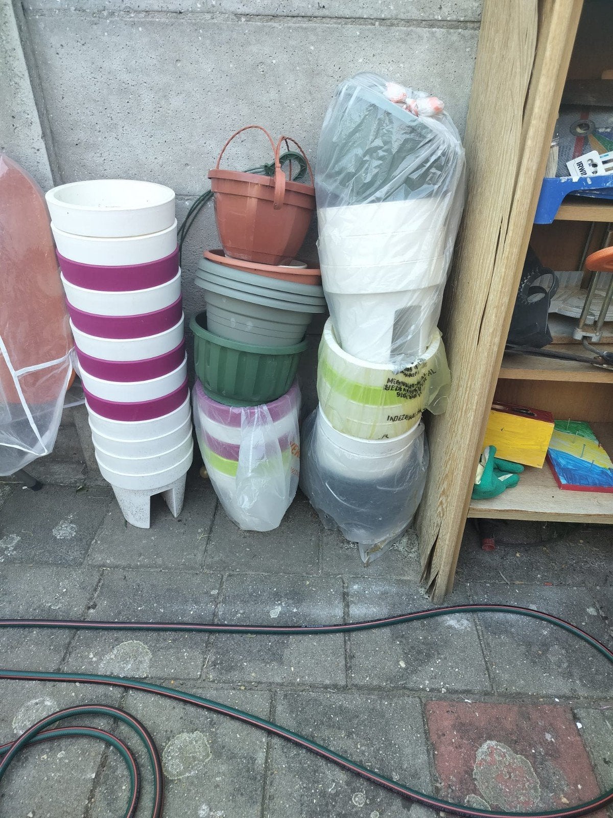 Diverse bloempotten, Tuin en Terras, Bloempotten, Ophalen, Rond, Aardewerk, Minder dan 40 cm