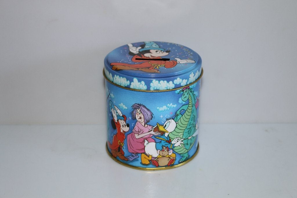 Disney Kinnerton spaarpot vintage Mickey Fantasia Sint Kerst, Ophalen of Verzenden, Mickey Mouse, Gebruikt, Overige typen