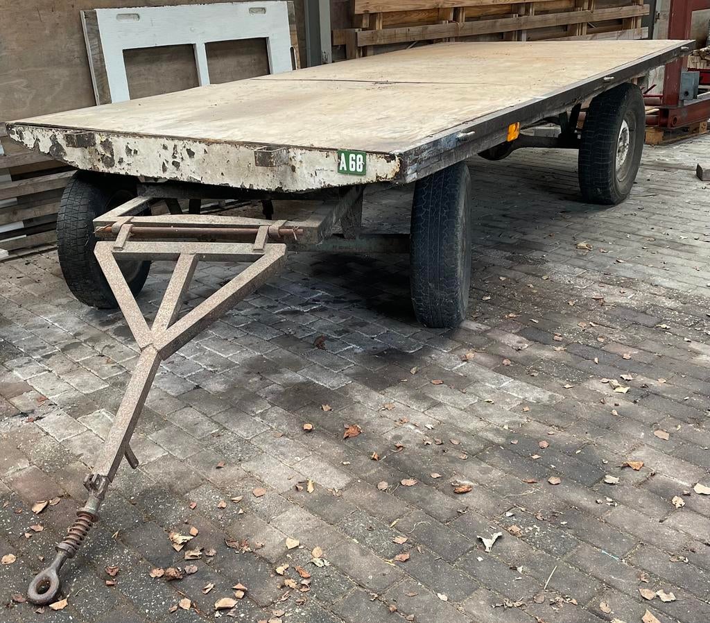Een platte boerenwagen/landbouwwagen, 100 liter of meer, Ophalen, Gebruikt, Transportkar