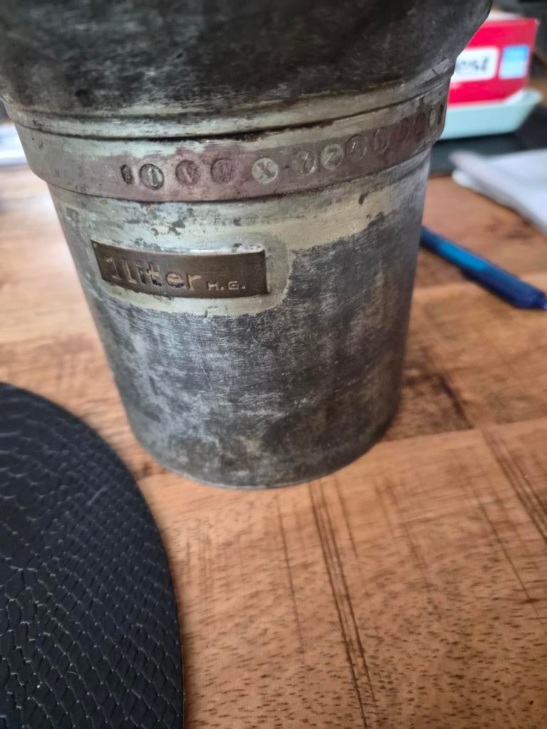 ANTIEKE  MAATBEKER, Antiek en Kunst, Antiek | Tin, Ophalen of Verzenden