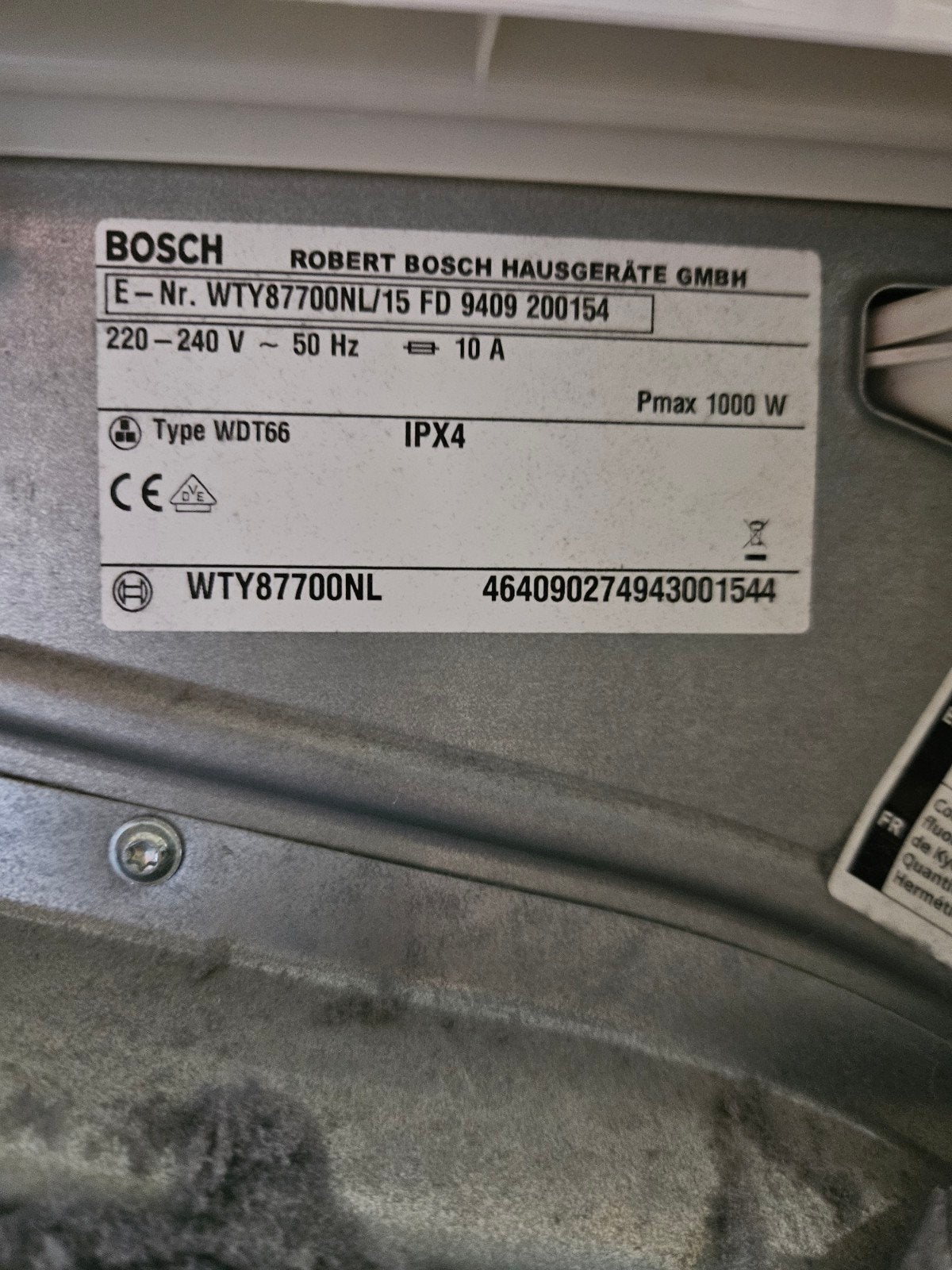 Foto 4 van Bosch WTY87700NL HomeProfessional Condensdroger A++