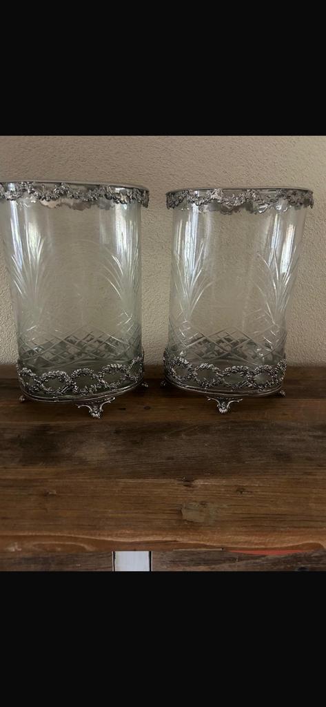 2x Baroque windlicht, Ophalen, Overige kleuren, Minder dan 50 cm, Glas