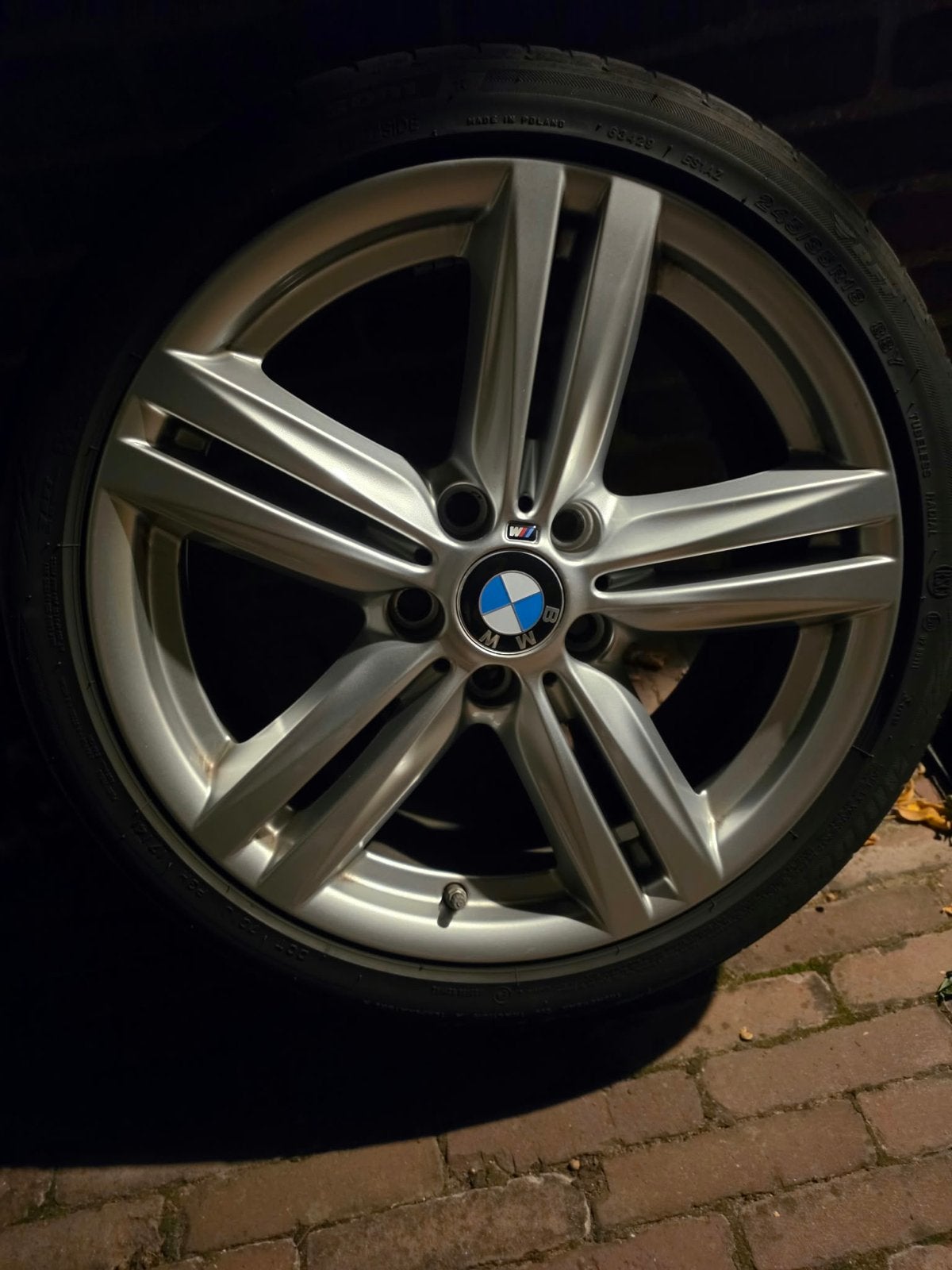 BMW M Velgen 18 inch breedset met banden (reparatie nodig), Ophalen, Gebruikt