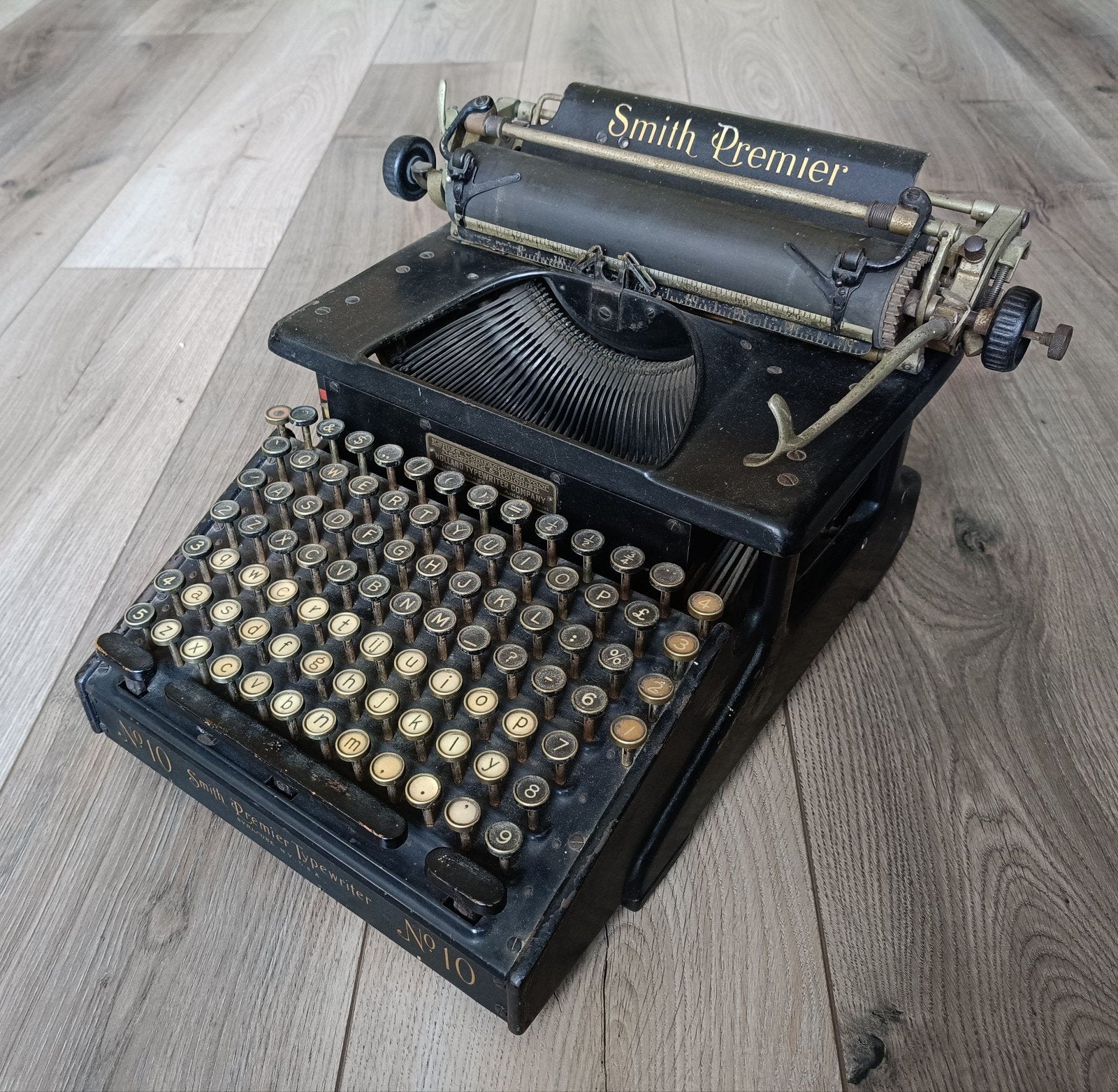 Unieke Antieke Typemachine Toetsenbord Grote Kleine Letters, Ophalen
