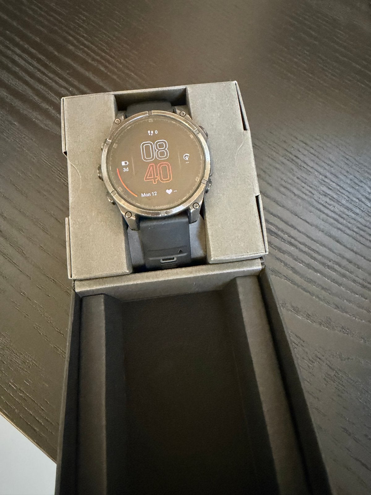 Garmin Fenix 8 47mm AMOLED Sapphire Smartwatch, Gebruikt, Stappen, Zwart, Ophalen of Verzenden
