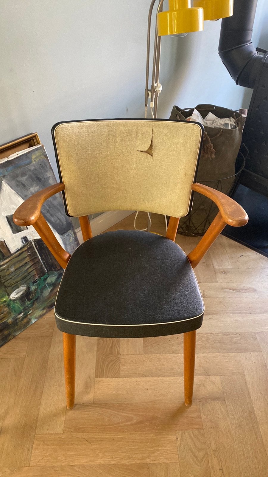 2 stuks vintage opknap stoelen, Ophalen, Gebruikt