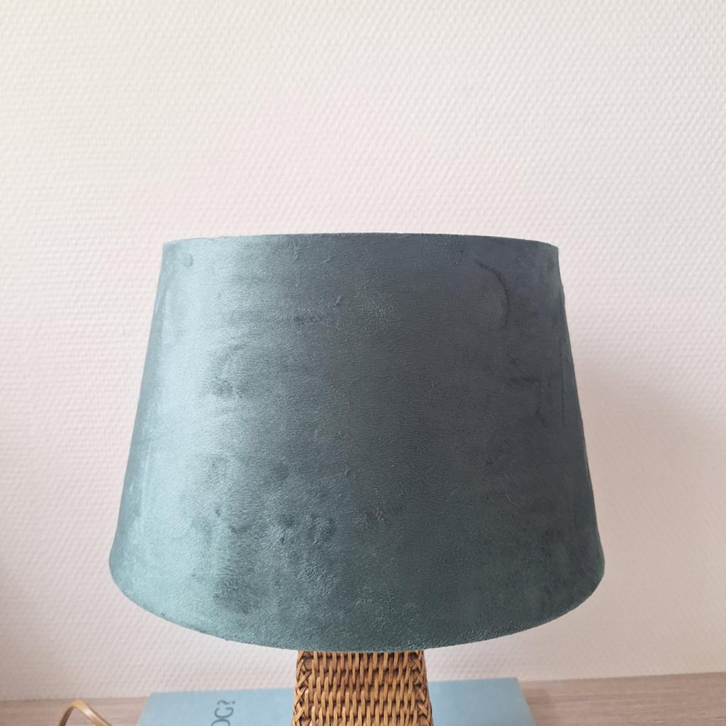 Groene velvet lampenkap, Ophalen of Verzenden, Zo goed als nieuw, Groen, Rond