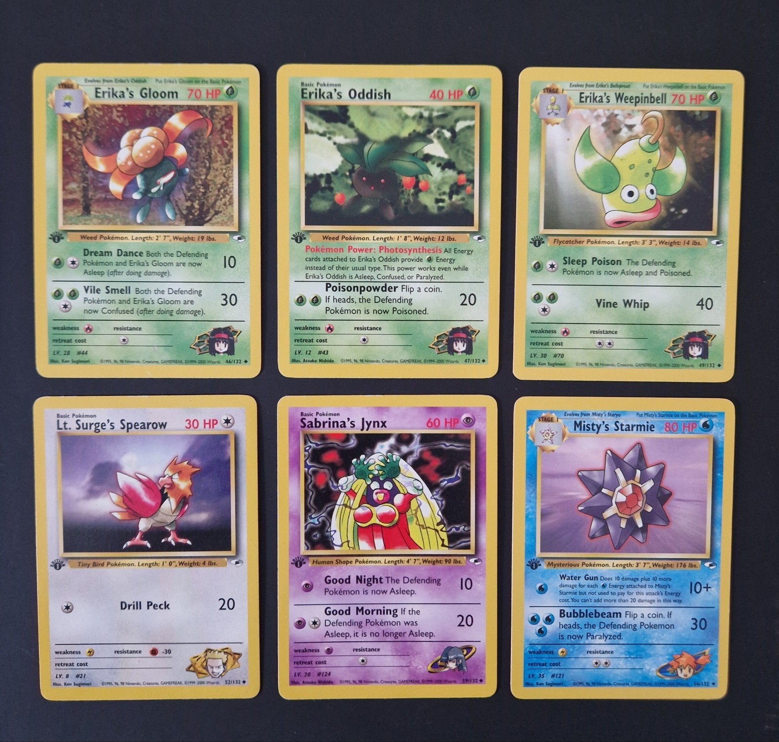 Gym Heroes 1st edition Pokémon kaartjes. TCG Wotc collect, Ophalen of Verzenden, Zo goed als nieuw, Meerdere kaarten