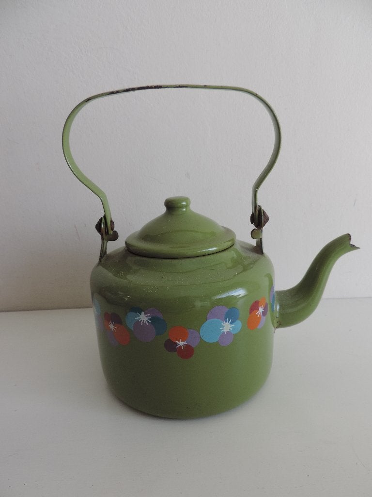 retro emaille theepotje, Ophalen of Verzenden, Huis en Inrichting