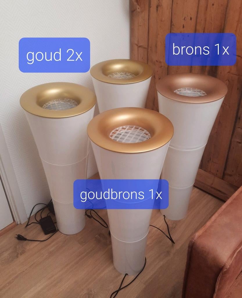 Vintage ikea fackla vloerlampen 4 stuks,lees de beschrijving, Ophalen of Verzenden