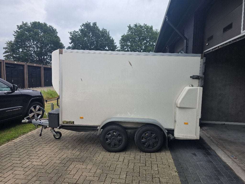 aanhanger met elektrische laadklep, Ophalen, Gebruikt