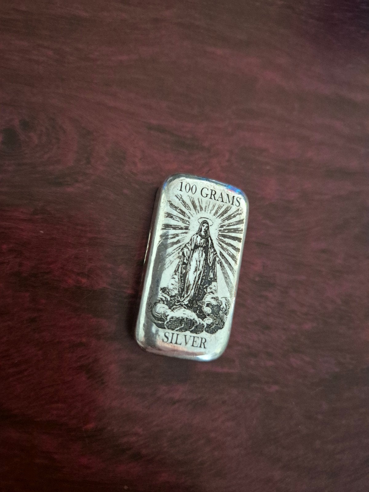 0.999 zilverbaar 100 gram Maria (Roona), Postzegels en Munten, Edelmetalen en Baren, Ophalen of Verzenden, Zilver
