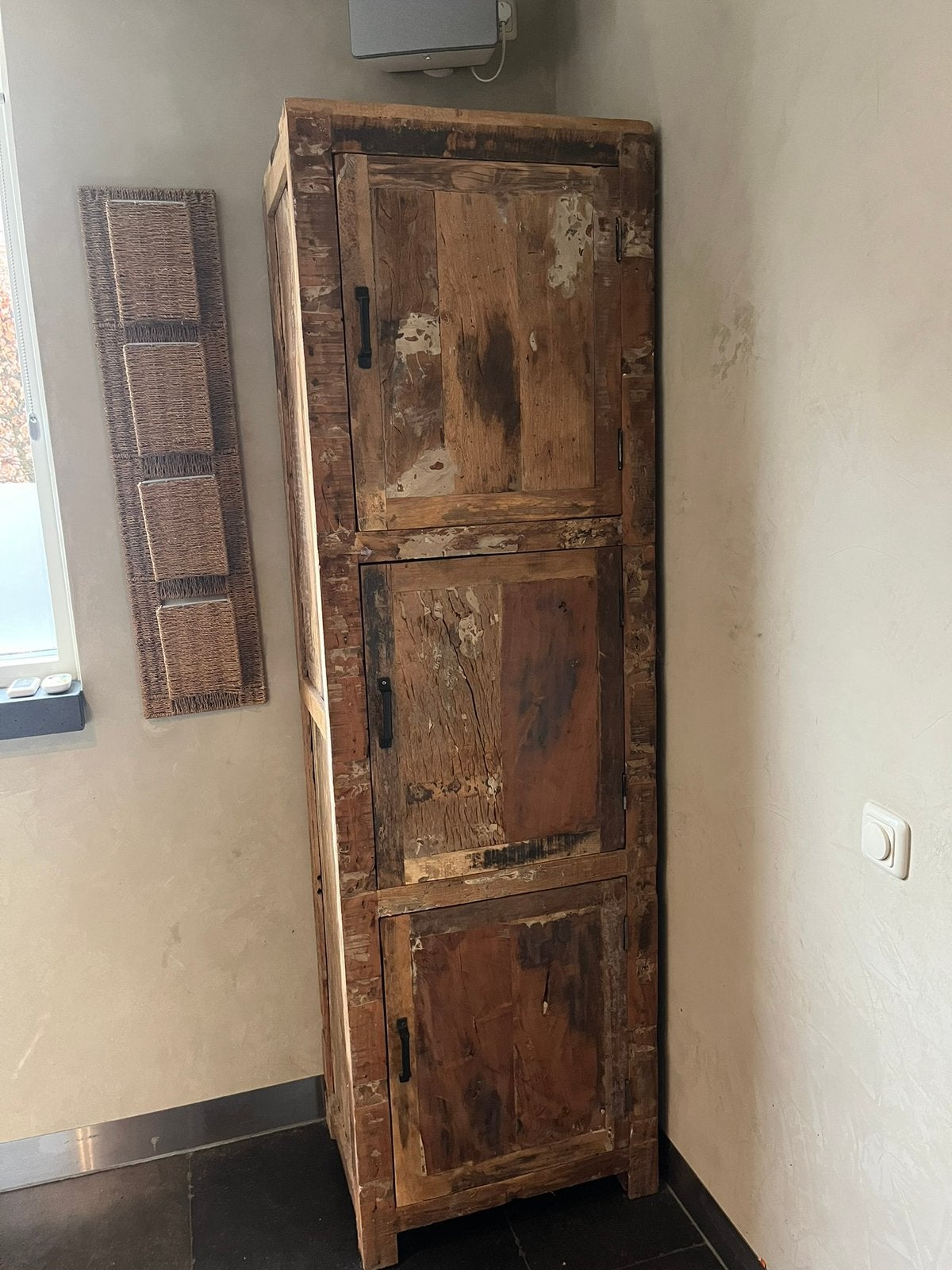 Unieke antieke kast 200h x 60b x 45d, Ophalen
