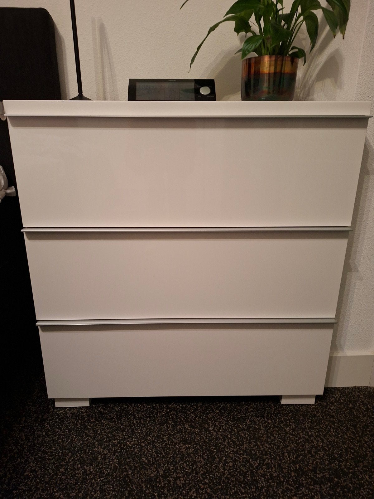 Wit Ikea kastje, Ophalen, 50 tot 100 cm, 3 of 4 laden, Minder dan 100 cm