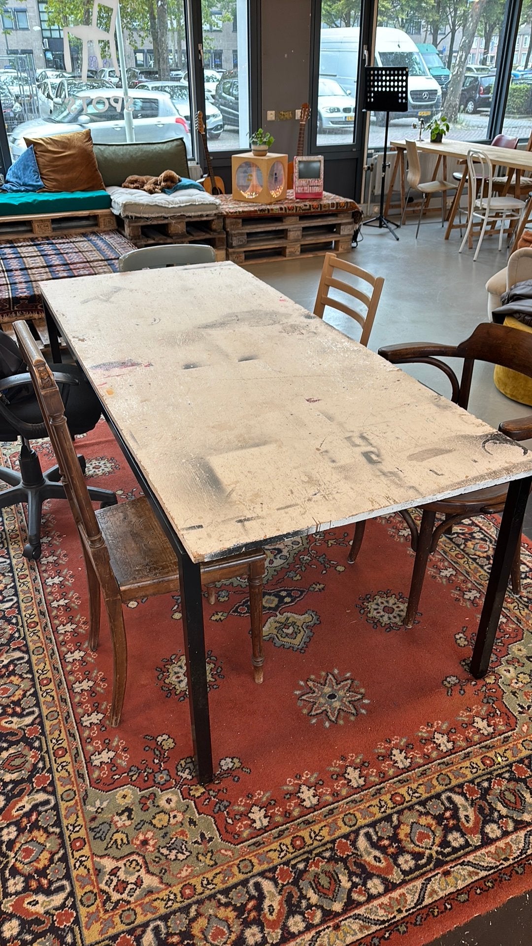 Werk tafel, Ophalen