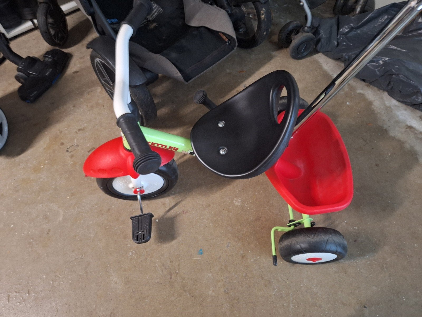 Kettler driewieler met duwstang, Ophalen, Gebruikt, Kettler, Duwstang