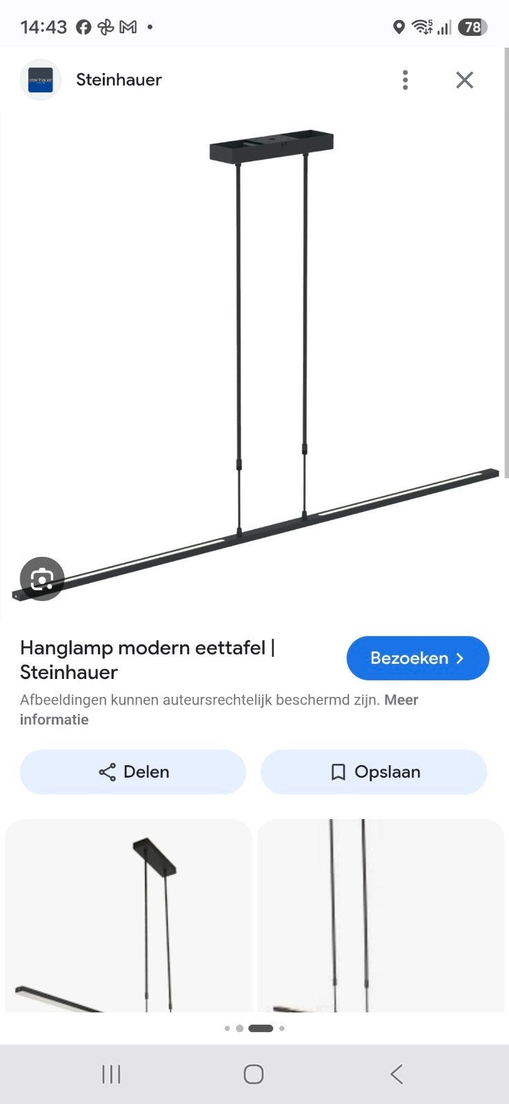 Steinhauer design hanglamp, type 7971ST, Huis en Inrichting, Lampen | Hanglampen, Ophalen