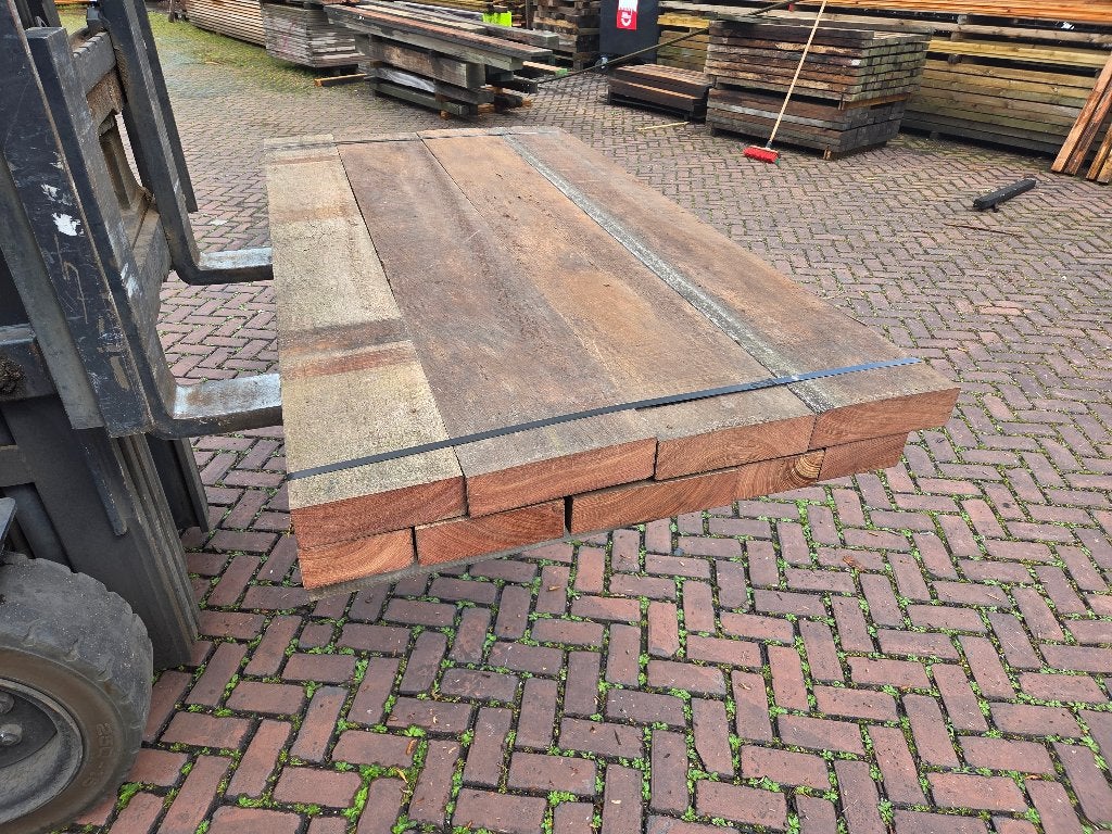 Azobé hardhouten balken / klossen 7 cm dik - nr: HB103, Ophalen, 180 tot 250 cm, Balken, Hardhout