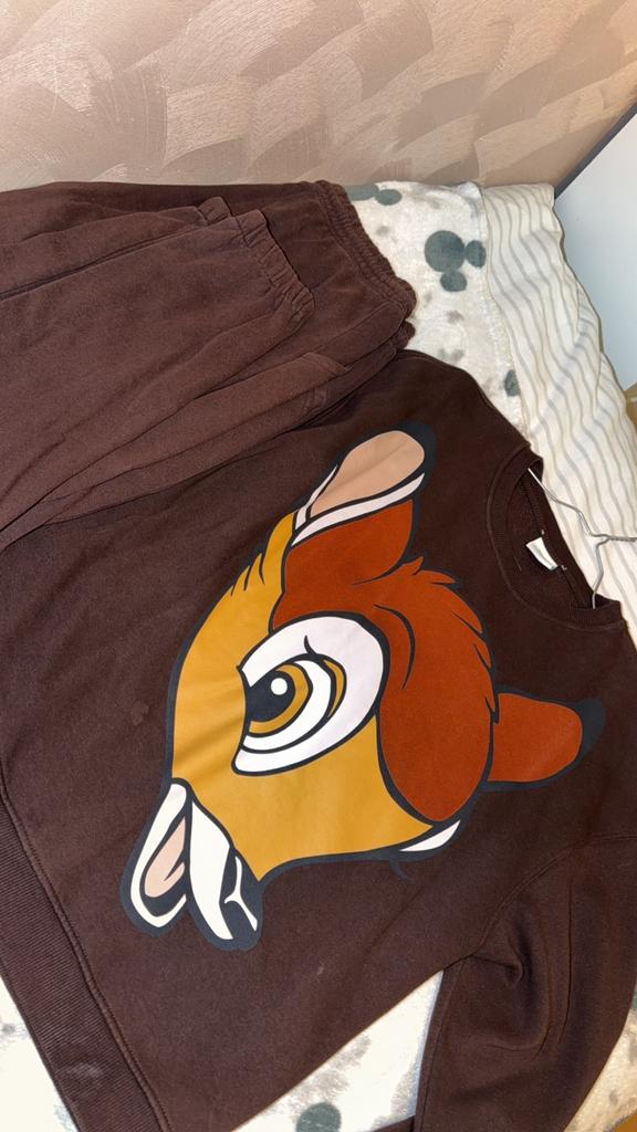 Disney trui + h&m joggingsbroek, Gebruikt, Bruin, Meisje, Overige typen