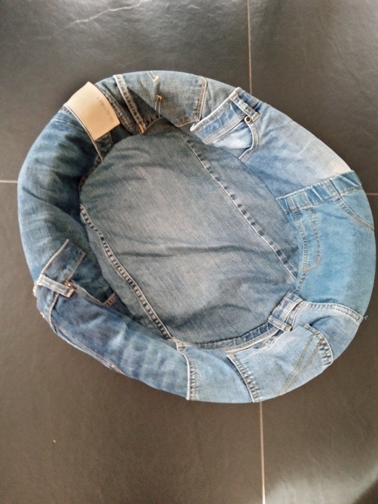 Jeans poezen/kleine honden mand, Dieren en Toebehoren, Kattenmanden, Ophalen of Verzenden, Nieuw, Katoen