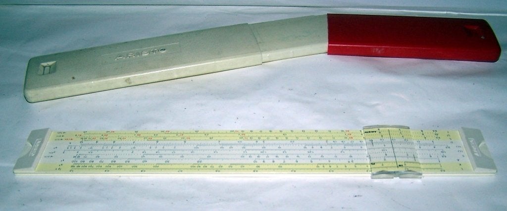 Vintage Aristo Scholar 0903 LL rekenlineaal. Izgs., Antiek en Kunst, Antiek | Gereedschap en Instrumenten, Ophalen of Verzenden