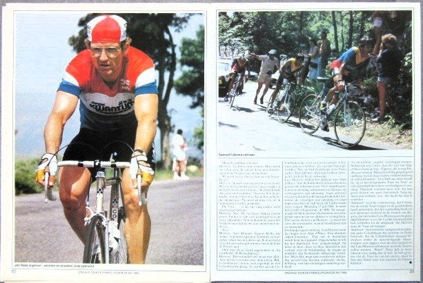 Artikels en foto's Tour de France 1984 wielrennen, Verzamelen, Ophalen of Verzenden, 1980 tot heden, Tijdschrift