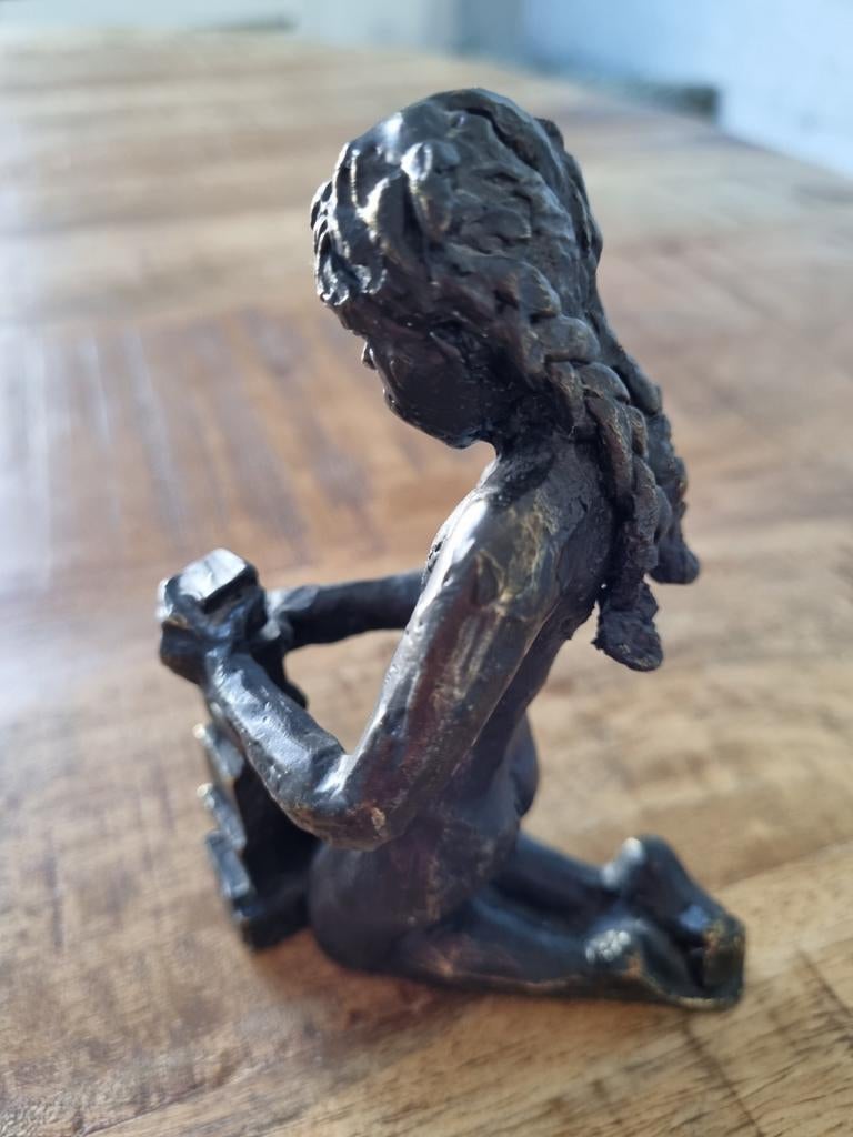 Astrid Veldhuyzen-Koppen 'meisje met blokken', Antiek en Kunst, Ophalen of Verzenden, Beeld