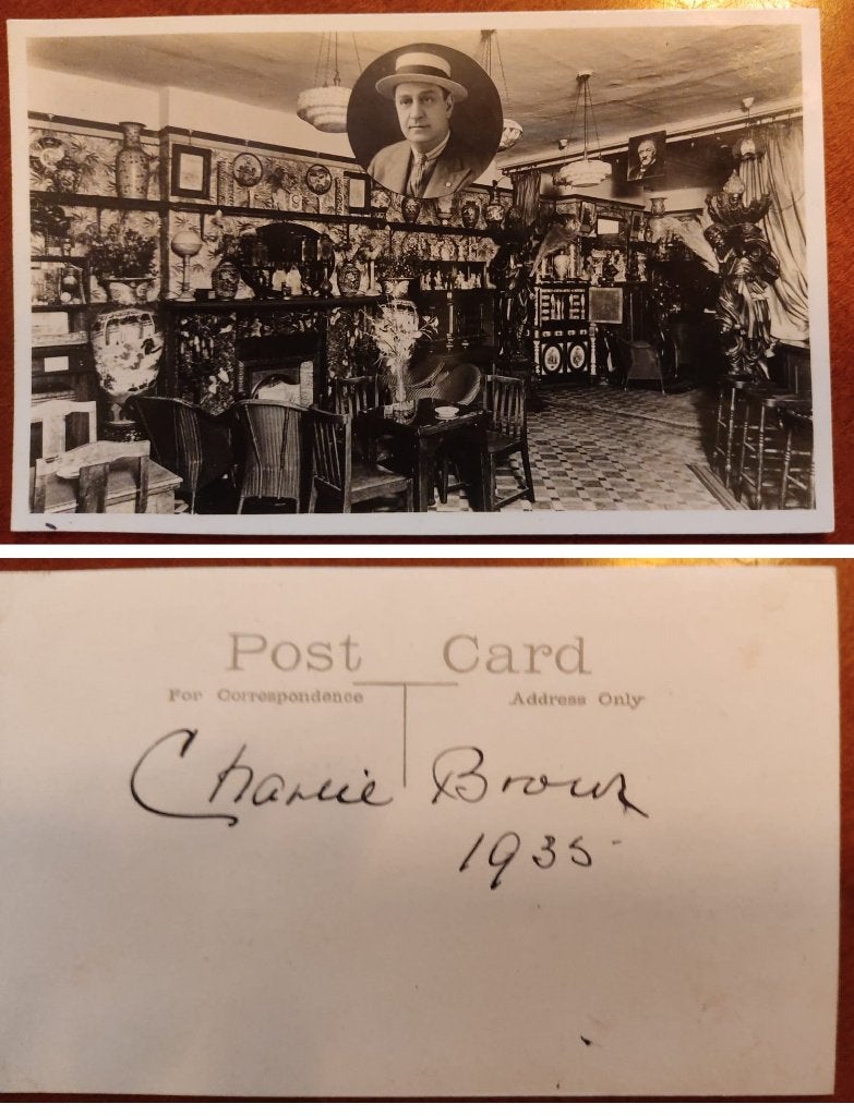 Ansichtkaart Charlie Brown's, Railway Tavern Pub, London, Verzamelen, Ansichtkaarten | Buitenland, Ophalen, 1920 tot 1940, Engeland
