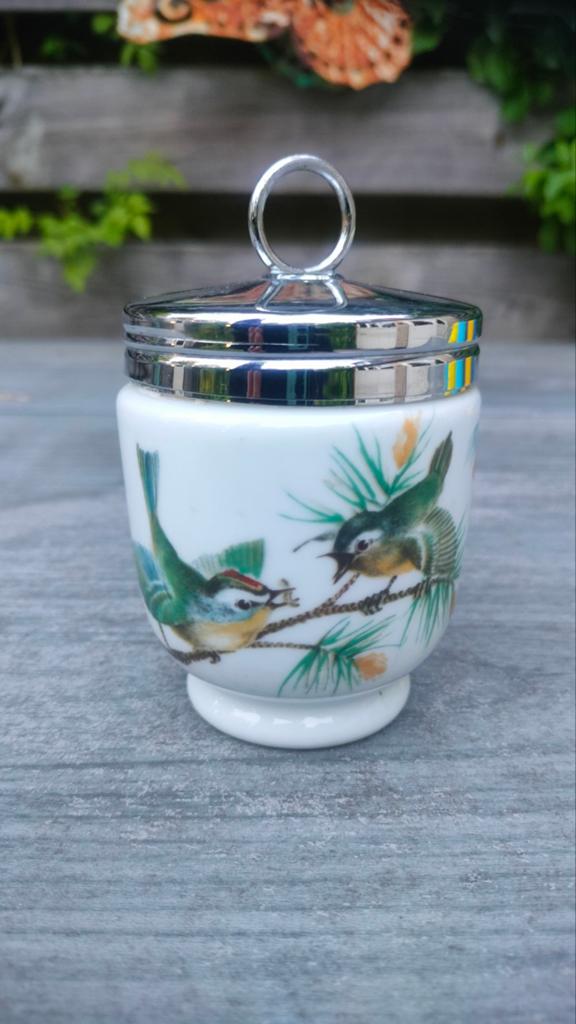 Royal Worcester eierkoker xl met vogels, Ophalen of Verzenden
