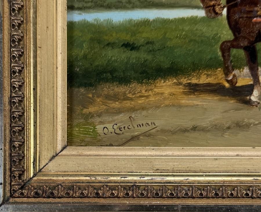 1130. Olieverfschilderij - Friese sjees, ca. 1900, Antiek en Kunst, Kunst | Schilderijen | Klassiek, Ophalen of Verzenden