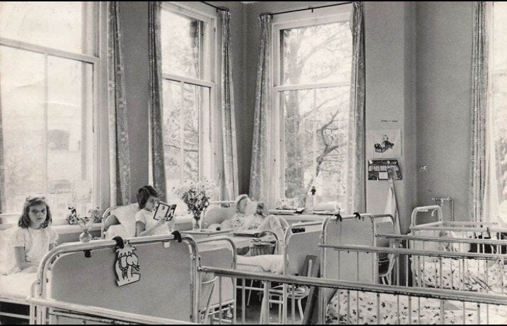 4 Ansichtkaarten Eudokia ziekenhuis Rotterdam 1927-1939, Verzenden, 1920 tot 1940, Gelopen, Zuid-Holland
