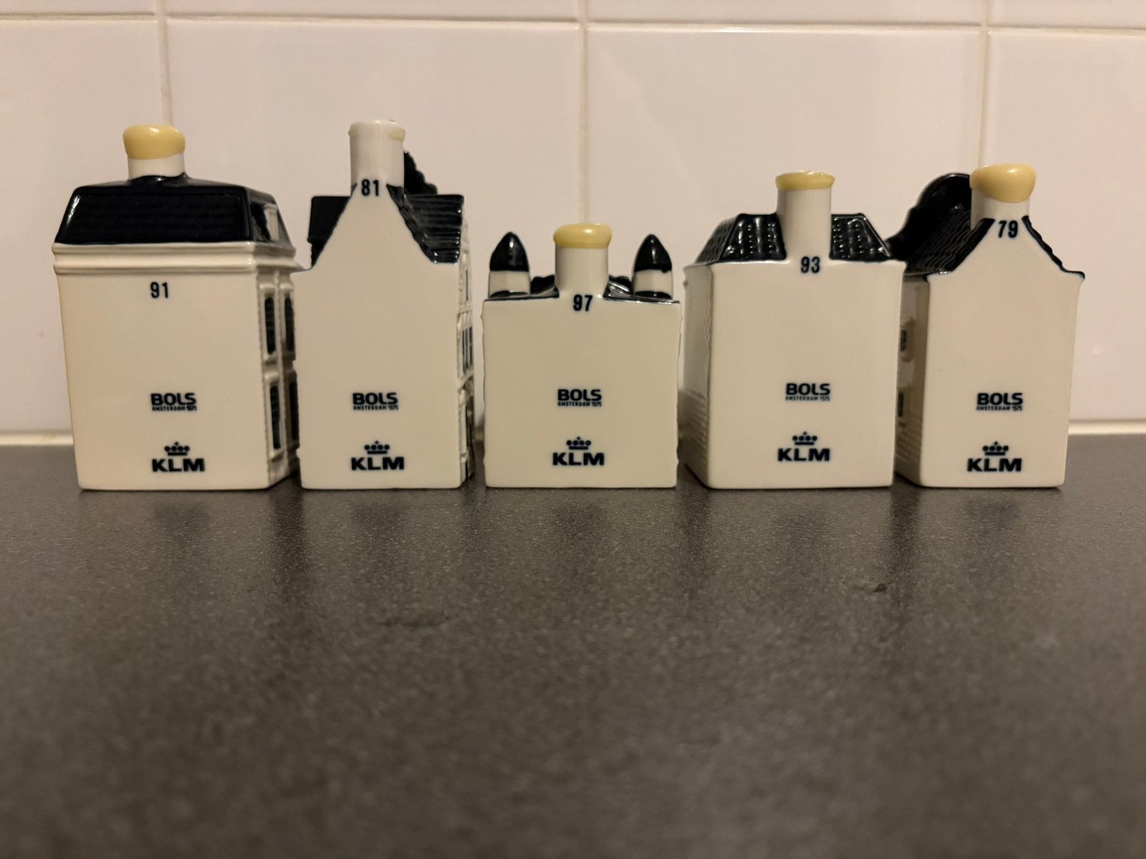 KLM huisjes - 5 stuks, Ophalen of Verzenden, Zo goed als nieuw, 81 t/m 91