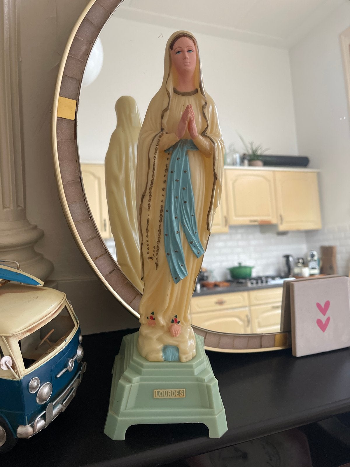 Lourdes Maria beeld met muziekdoos - puntgaaf, Ophalen of Verzenden