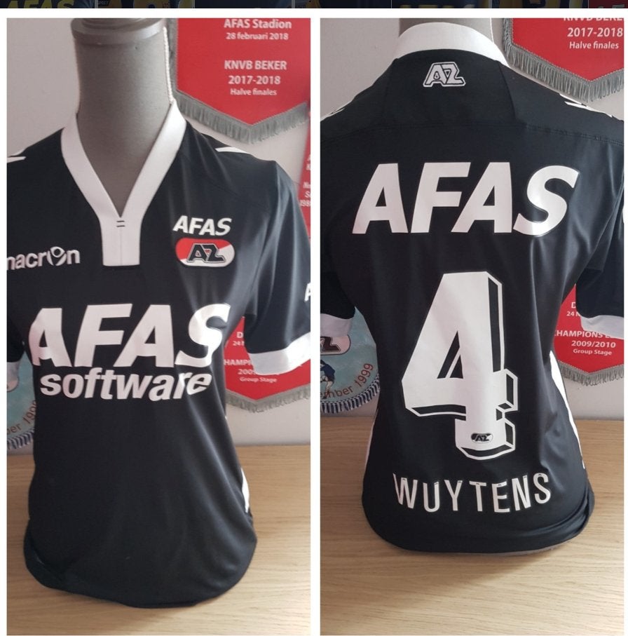 AZ  Alkmaar  matchworn/issued  Jan  Wuytens  2014-2015, Ophalen of Verzenden, Gebruikt, AZ, Shirt